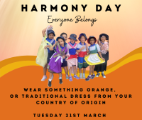 Harmony Day - Wear something orange or traditional dress - Kindy B students